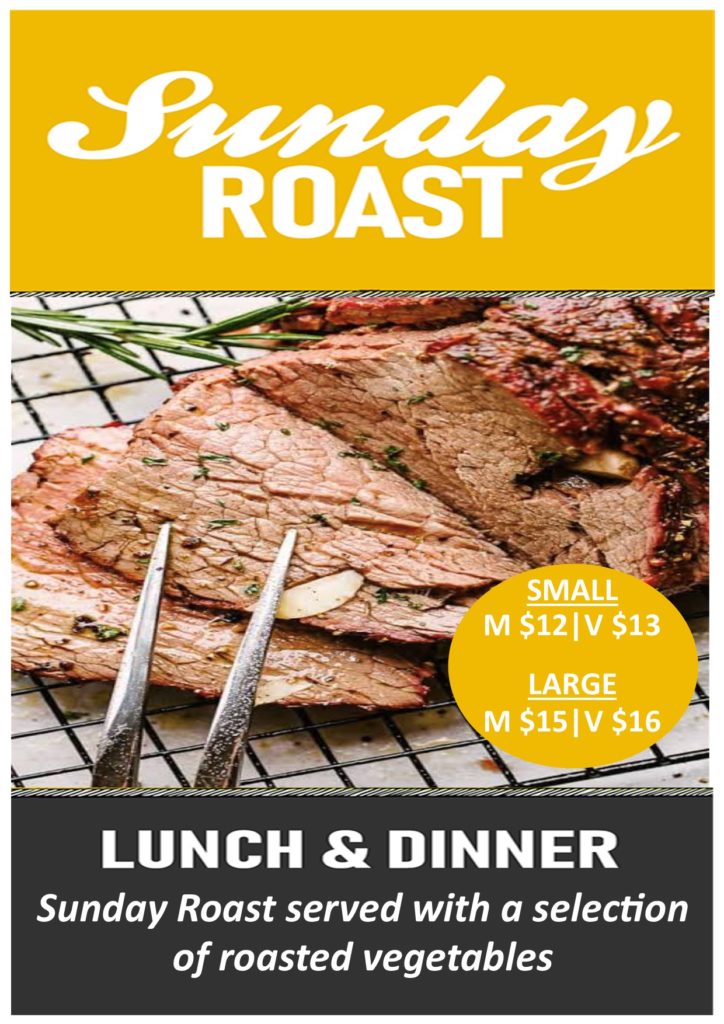 Sunday Roast - Portrait Version 2 - Riverstone Schofields Memorial Club